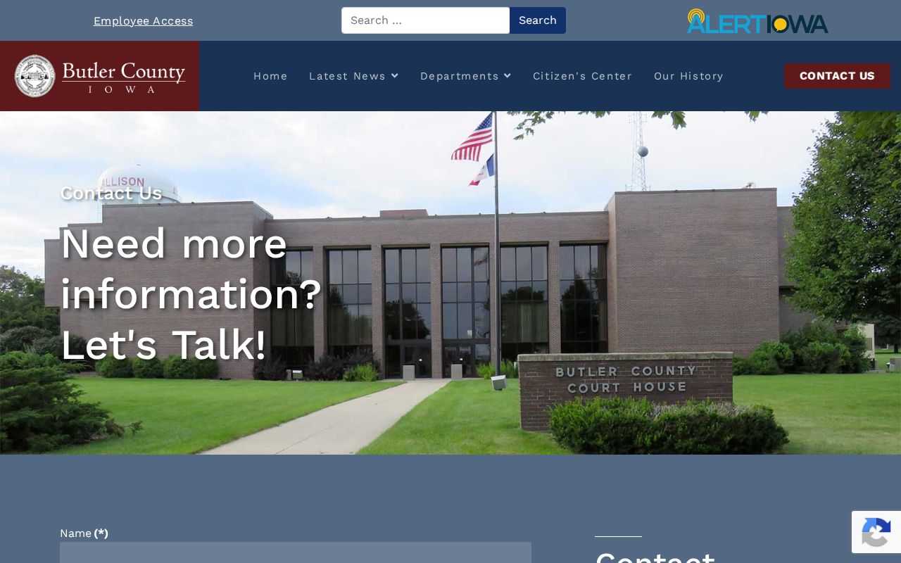 Butler County official contact page